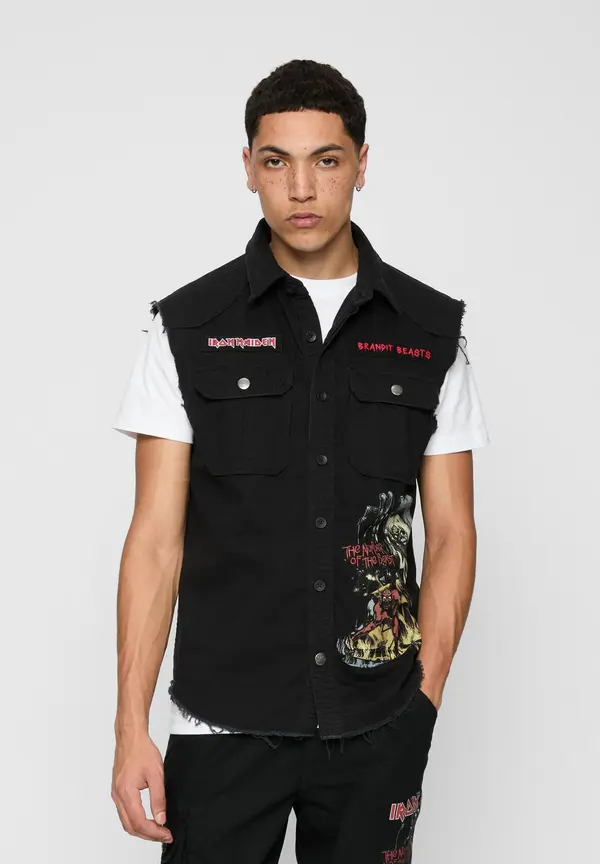 Brandit Men's sleeveless shirt Iron Maiden Vintage black