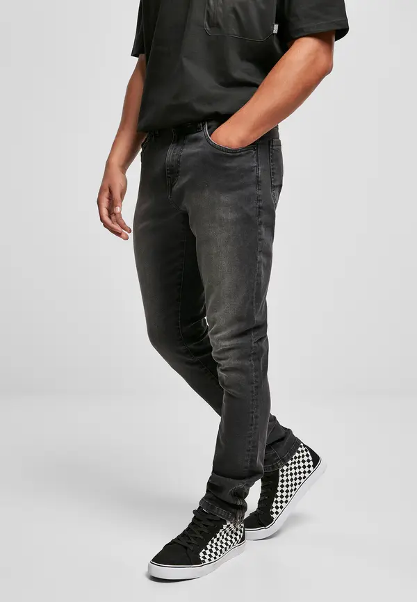 Urban Classics Men's Slim Fit Jeans - Black