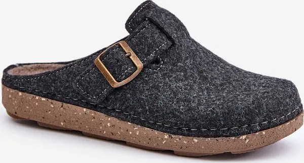 Inblu Men's slippers with buckle profilactic slippers Inblu graphite