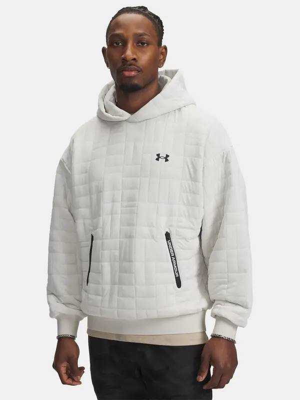 Under Armour Men's sweatshirt Under Armour UA Unstoppable Flc Txtr Hdy-WHT - Men's