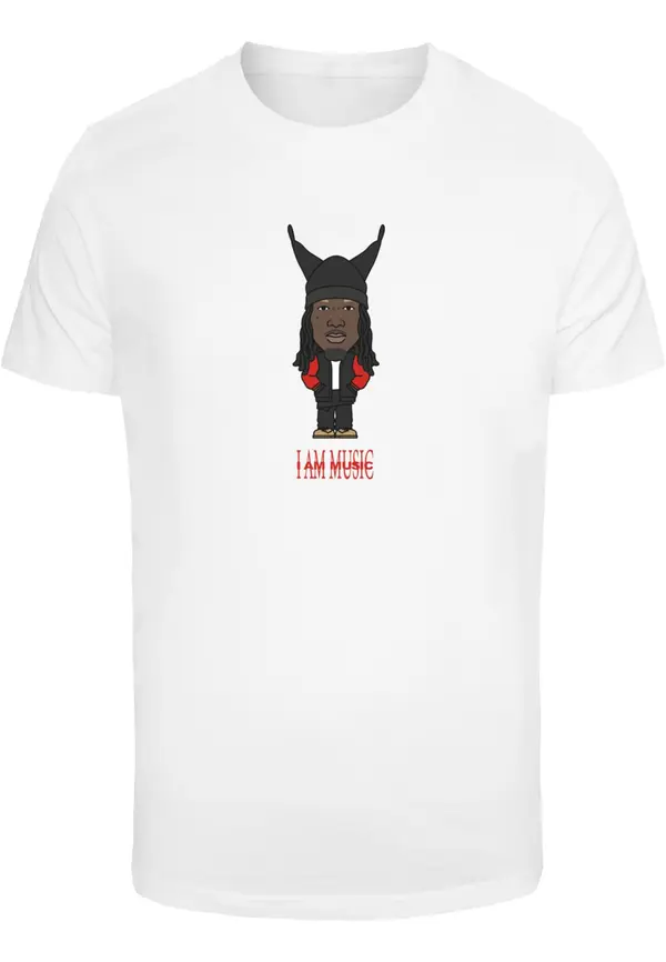 Mister Tee Men's T-shirt I Am Music white