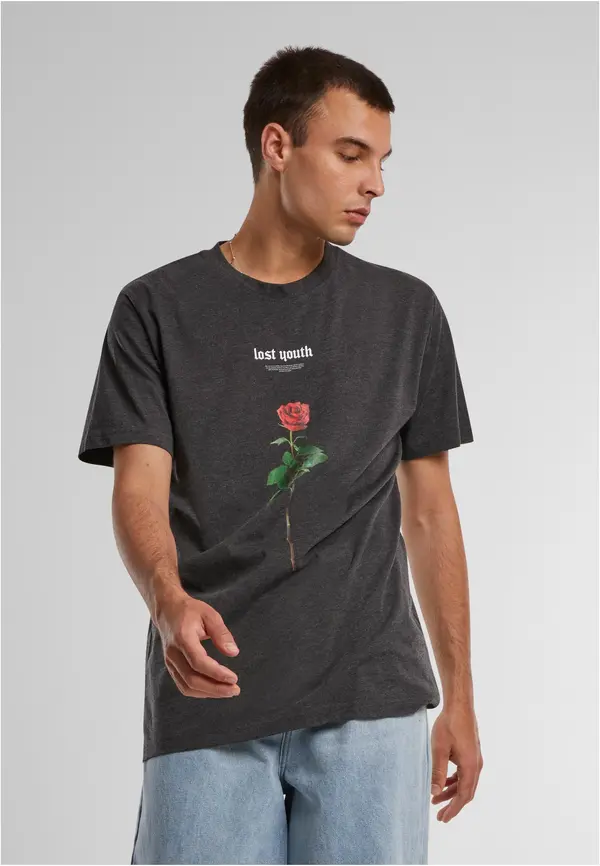 Mister Tee Men's T-shirt Lost Youth Rose - grey