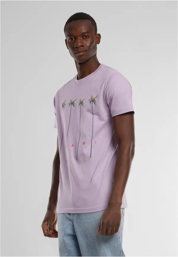 Mister Tee Men's T-shirt Miami Palms purple