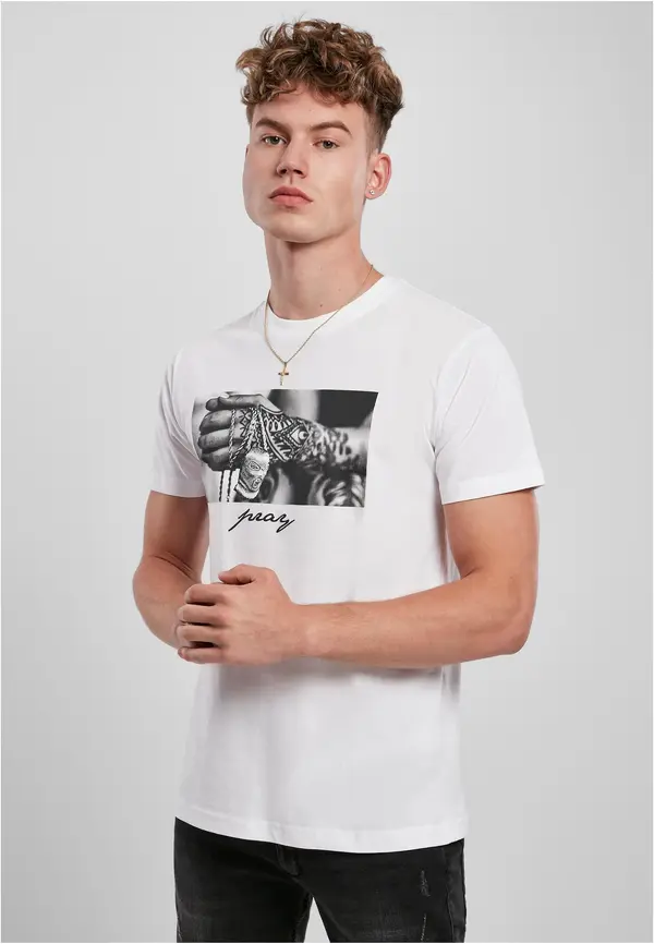 Mister Tee Men's T-shirt Pray 2.0 white