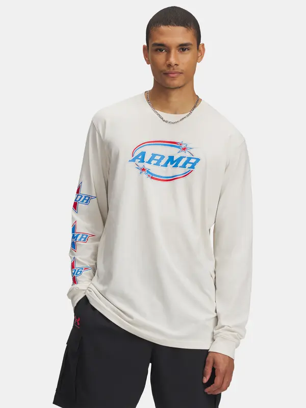Under Armour Men's Under Armour UA 60/40S STACKED STARS LS-BRN T-Shirt - Men's