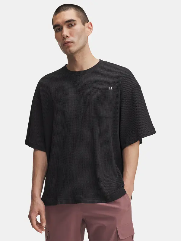 Under Armour Men's Under Armour UA Rival Waffle Crew-BLK T-Shirt - Mens