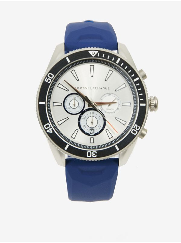 Armani Men's Watch with Armani Exchange Blue Strap - Men's
