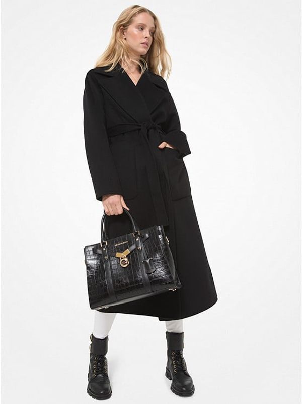 Michael Kors Michael Kors Coat - DOUBLEFACE ROBE COAT black