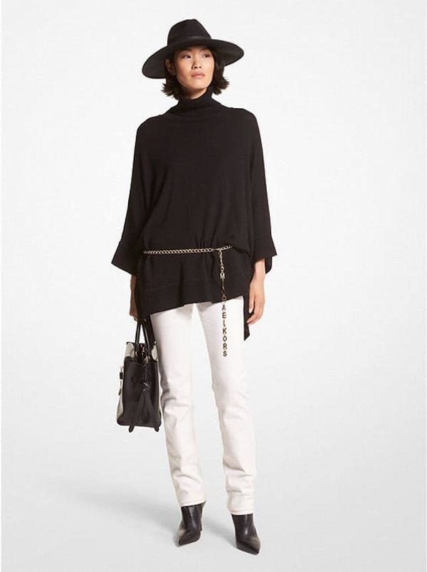 Michael Kors Michael Kors Poncho - PONCHO W. MK CHARM BELT black