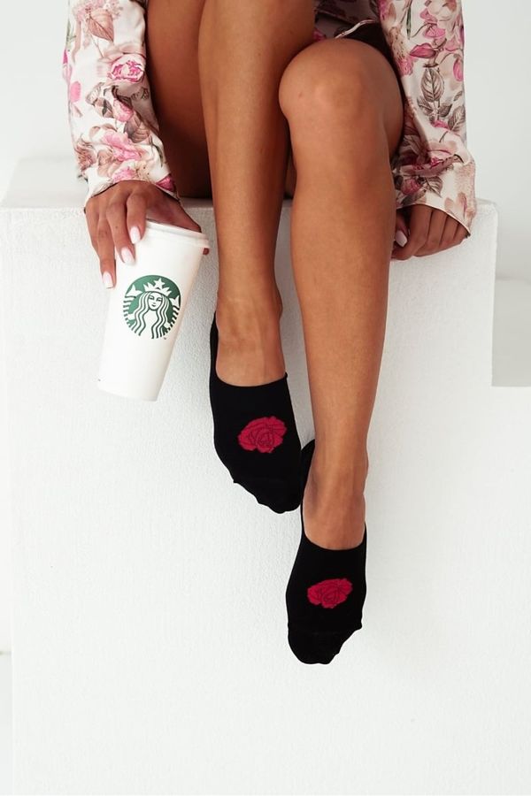 Milena Milena Дамски Памучни Мини Чорапи Розови Червени