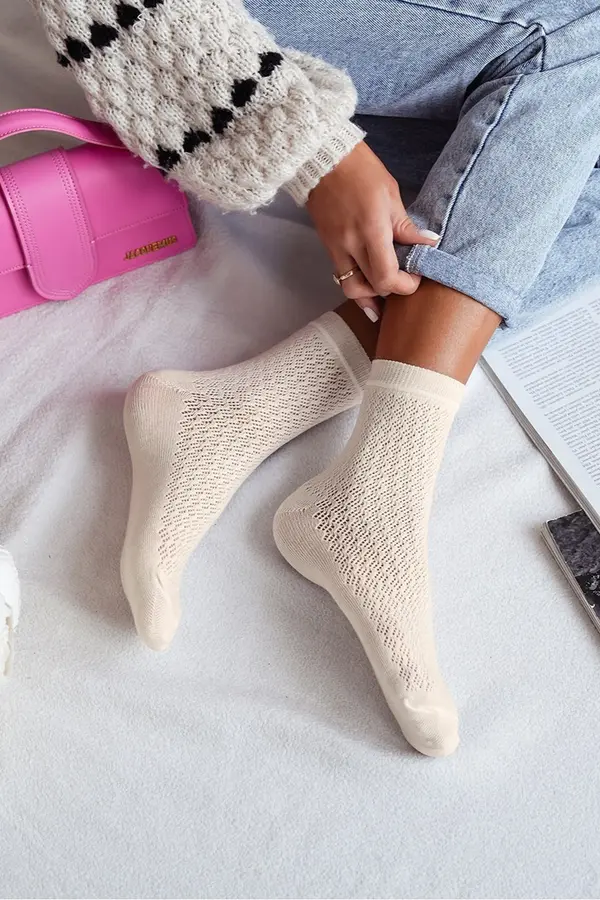 Milena Milena Дамски въздушни чорапи Екру