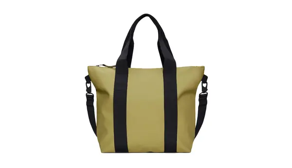 Rains Мини чанта Rains Tote в цвят каки