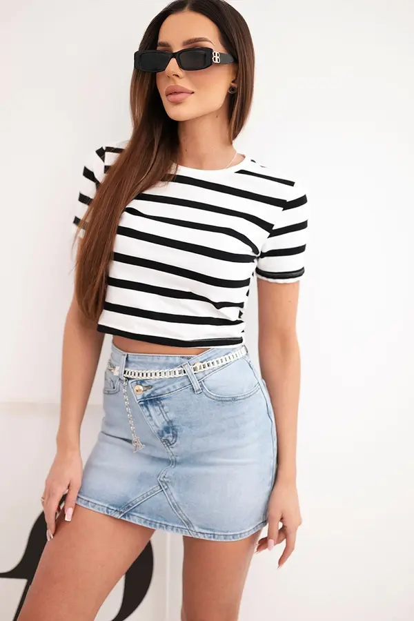 Kesi Włoski Мини дънкова пола Kesi M.Sara с верижка