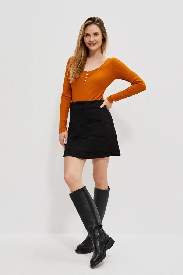 Marisse Мини пола с геометричен релеф