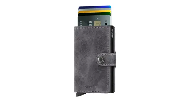 Secrid Мини портфейл Secrid Vintage, сив, черен
