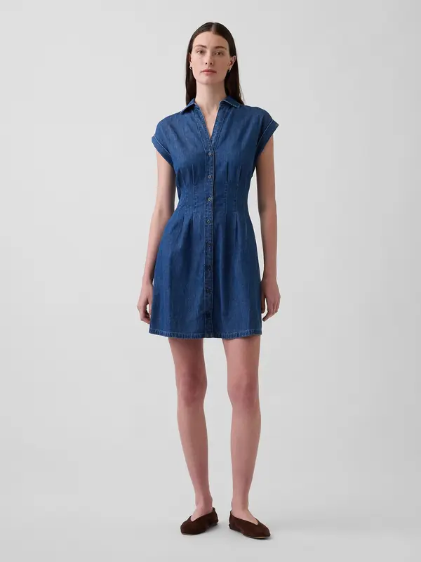 GAP Мини рокля от деним GAP с джобове