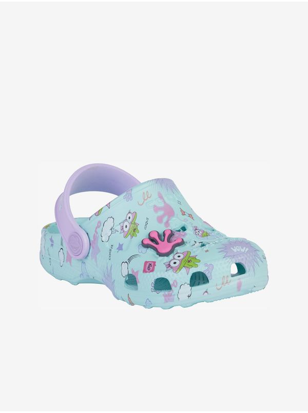 Coqui Mint children's patterned slippers Coqui Little Frog - Girls