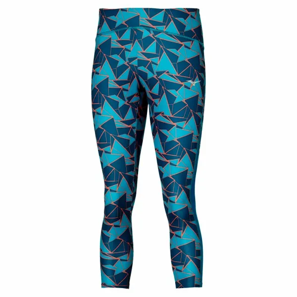 Mizuno Mizuno 7/8 Women's Printed Tight Algiers Blue Leggings