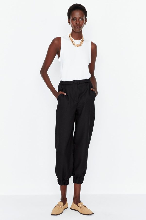 Trendyol Модерен черен джогър годни панталони