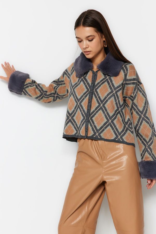 Trendyol Модерна бежова подвижна изкуствена жилетка