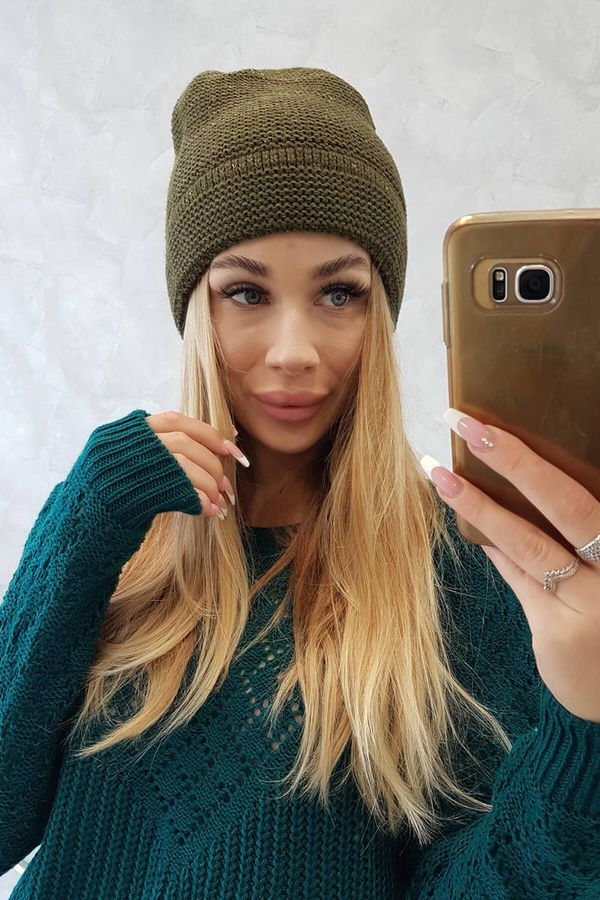 marka niezdefiniowana Mohair cap K223 khaki