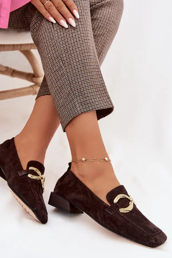 S. BARSKI Мокасини S. BARSKI от естествен велур