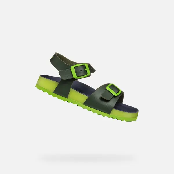GEOX Момчешки сандали Geox Ghita - зелени