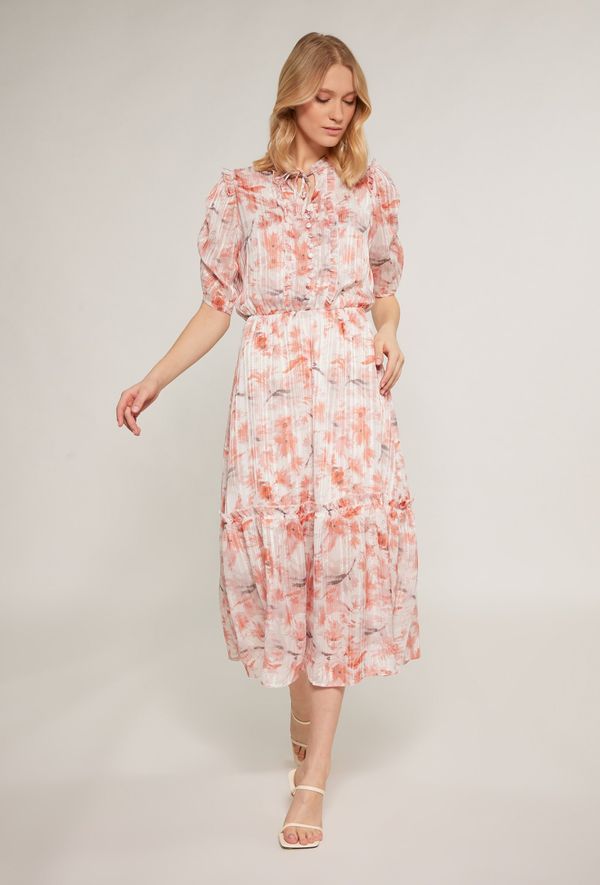 MONNARI MONNARI Дамски Midi рокли Дамска рокля с цветен модел Multi White