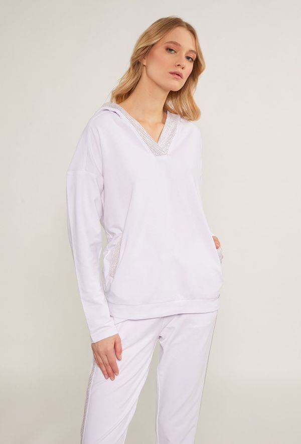 MONNARI MONNARI Woman's Sweatshirts Women's Sweatshirt With Rhinestone Application