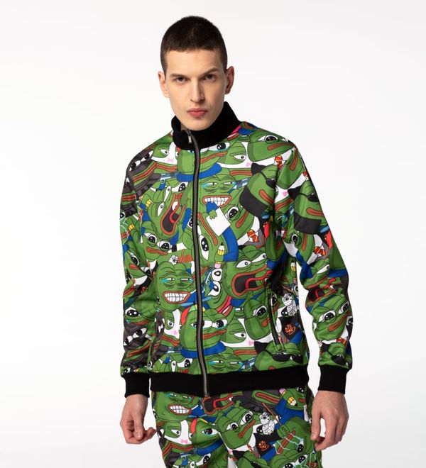 Mr. GUGU & Miss GO Mr. GUGU & Miss GO Man's Pepe Memes Track Jacket S-W-526 2337