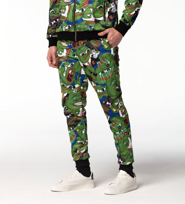 Mr. GUGU & Miss GO Mr. GUGU & Miss GO Man's Pepe Memes Track Pants PNS-W-548 2337