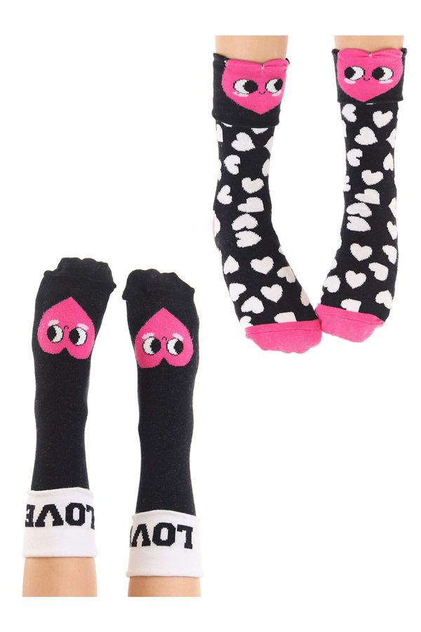 mshb&g mshb&g Love Girl's 2 Pieces Crewneck Sock Set