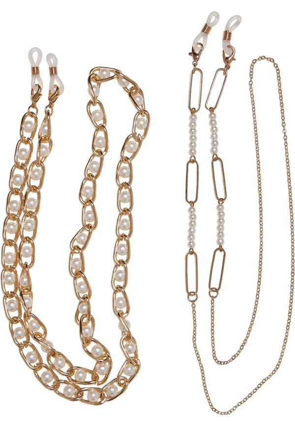 Urban Classics Multifunctional Pearl Chain 2-Pack - Golden Color