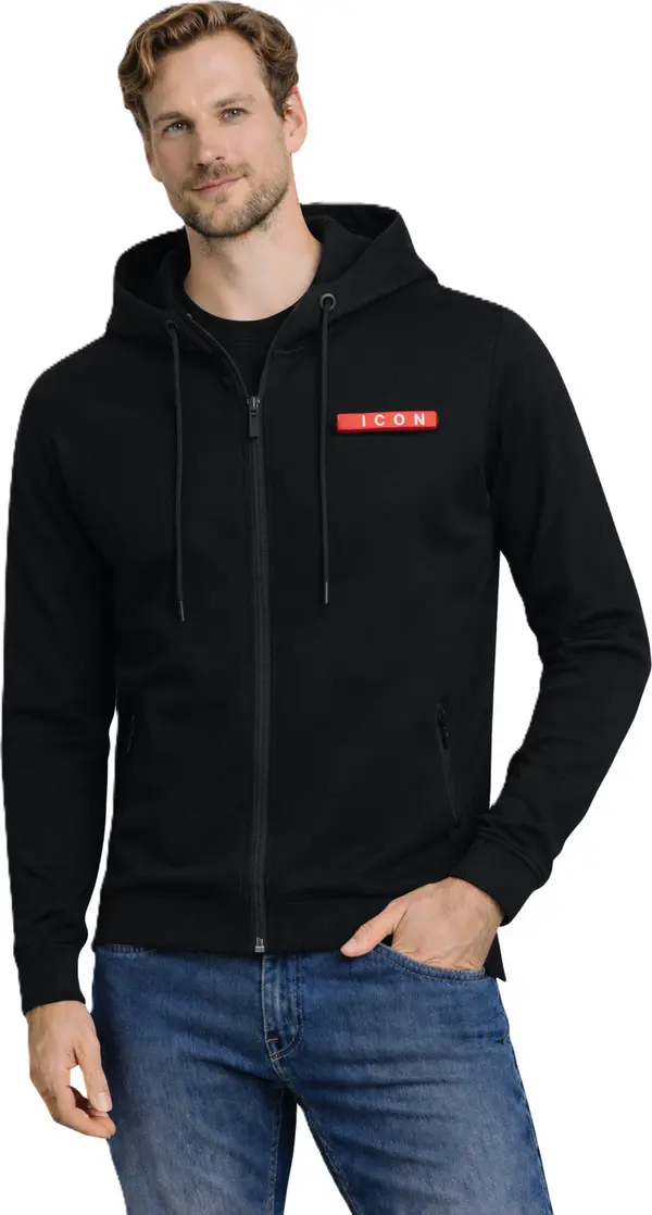 MUST Must - Мъжки суичър с качулка - B267 черен