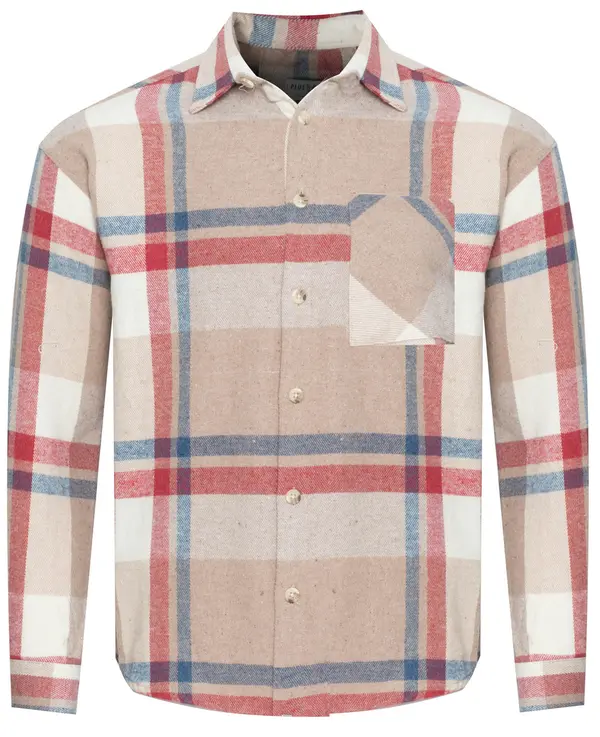 PLUS POSH Мъже - Червено-синьо-бежово яке