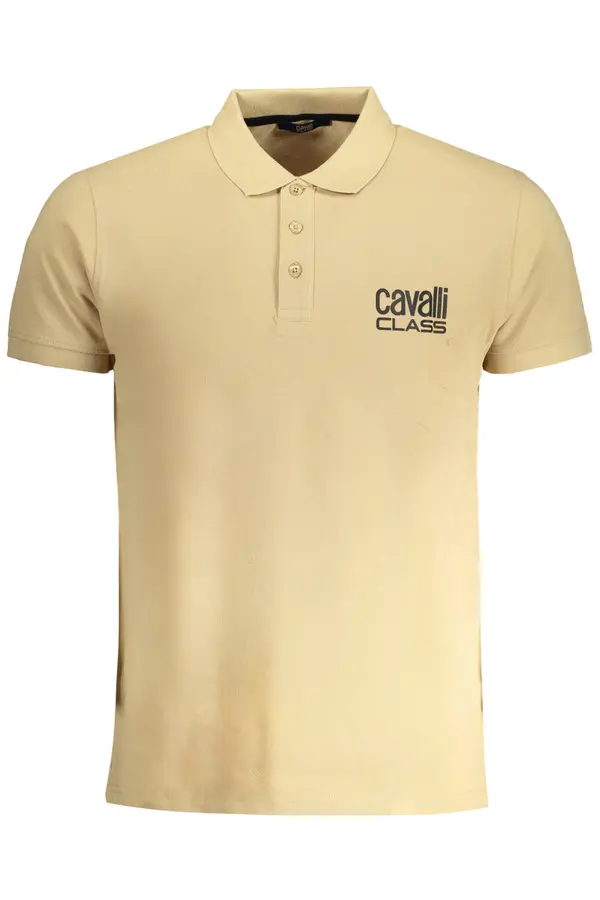 Cavalli Class Мъжка бежова поло риза Cavalli Class