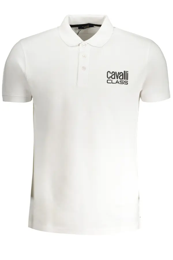 Cavalli Class Мъжка бяла поло риза Cavalli Class