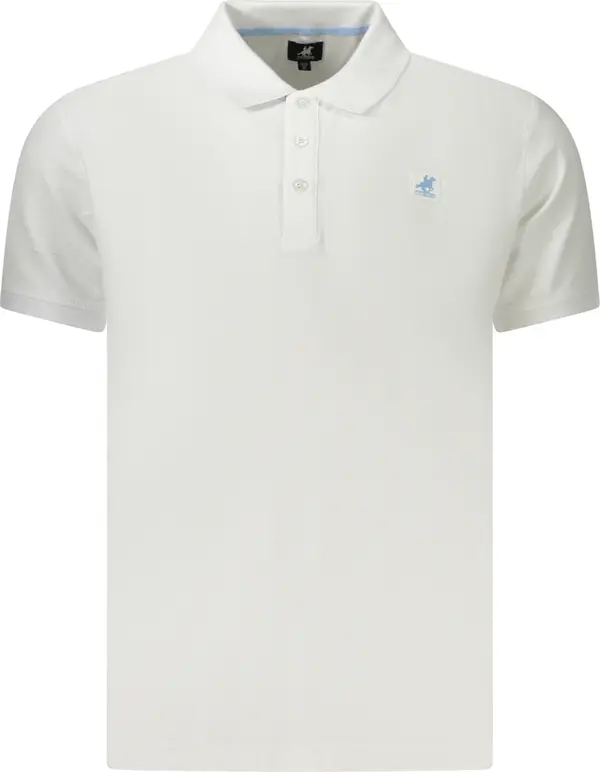 U.S. GRAND Мъжка бяла поло риза с къс ръкав