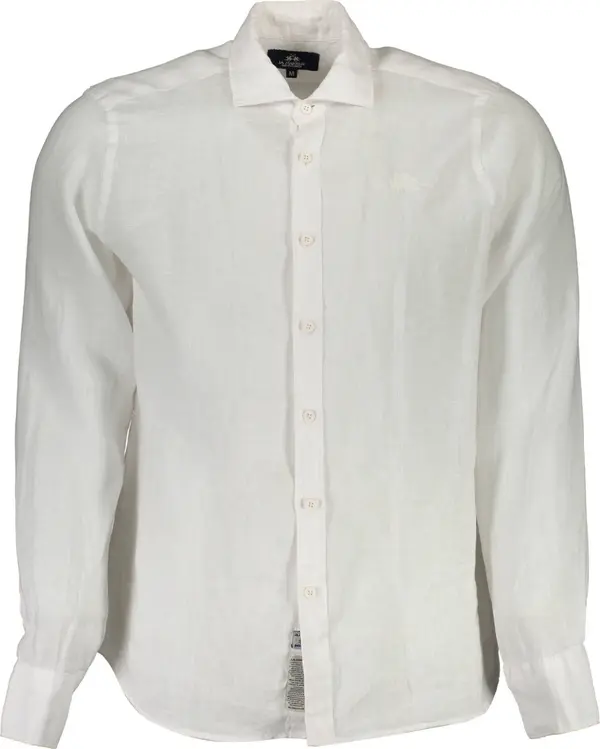 La Martina Мъжка бяла риза с дълъг ръкав