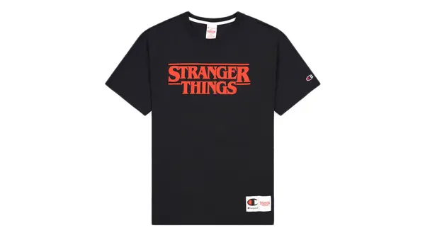 Champion Мъжка черна тениска Champion x Stranger Things
