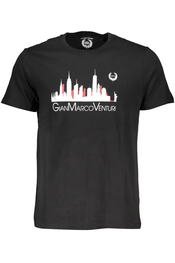 GIAN MARCO VENTURI Мъжка черна тениска Gian Marco Venturi