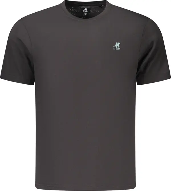 U.S. GRAND Мъжка черна тениска с къс ръкав