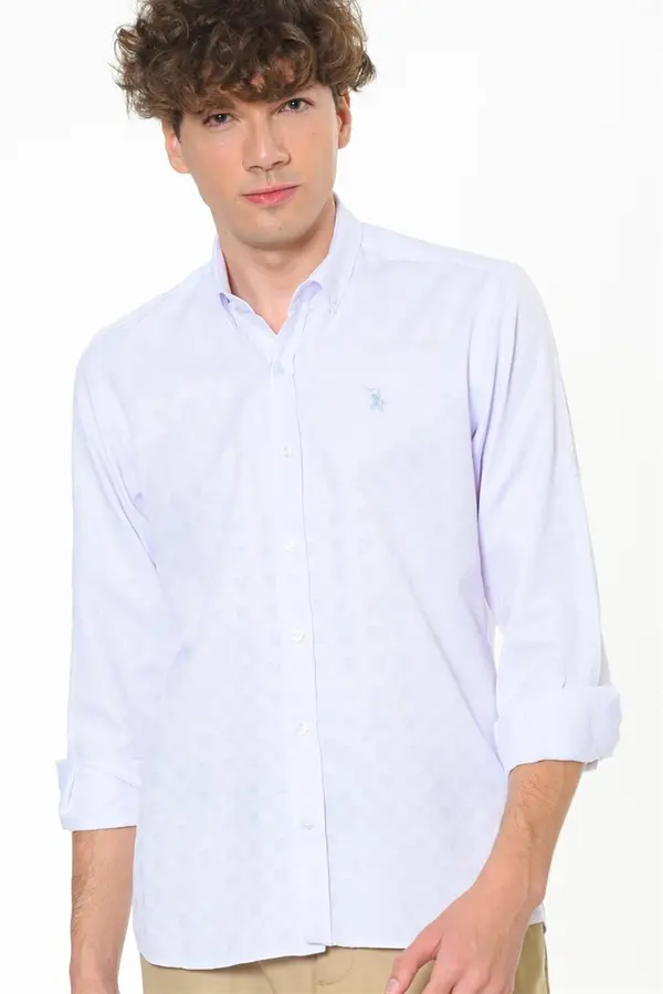 dewberry Мъжка едноцветна риза slim fit