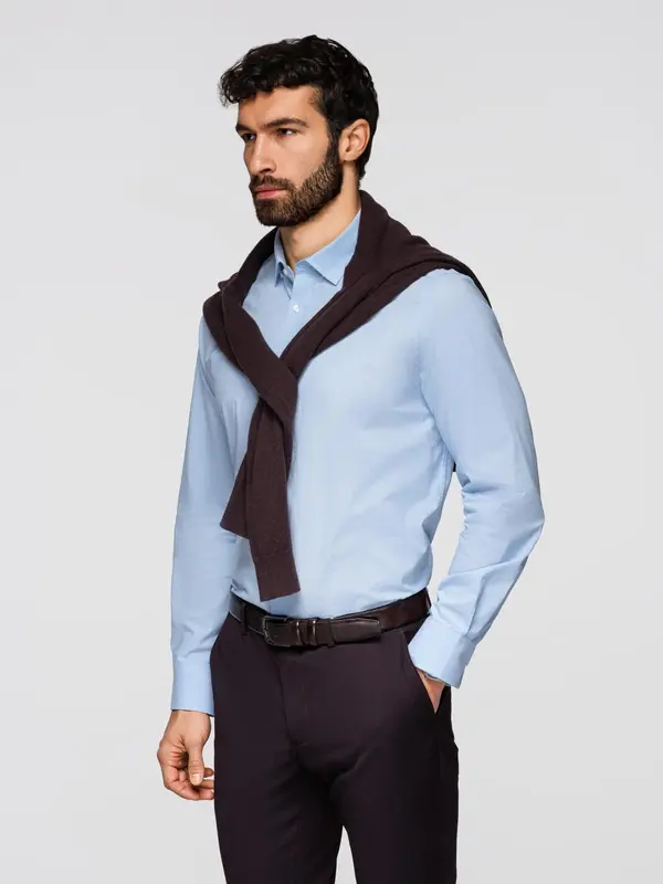 Ombre Мъжка класическа памучна риза с омбре ефект