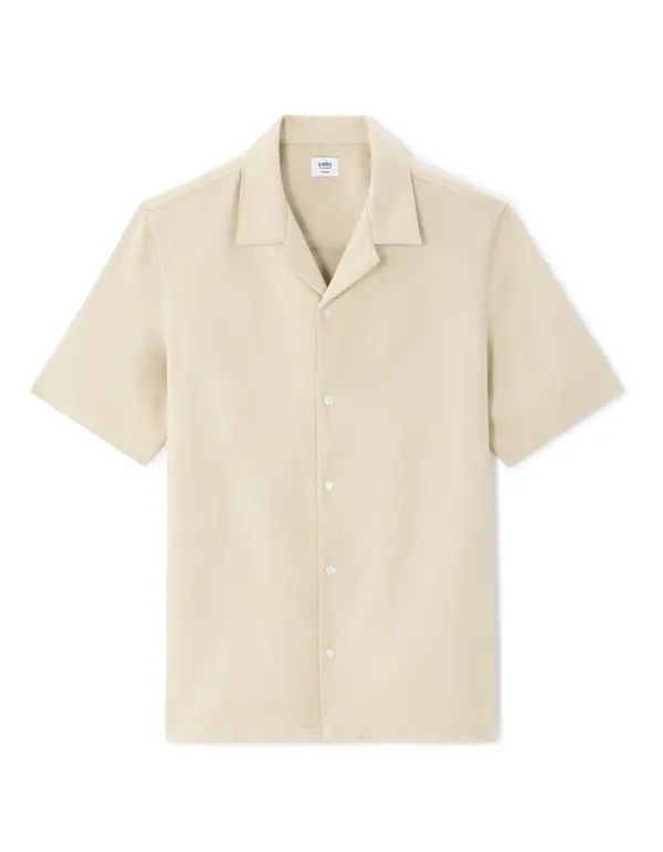 Celio Мъжка къса памучна риза
