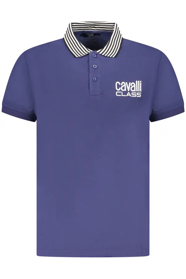 Cavalli Class Мъжка поло риза Cavalli Class синя