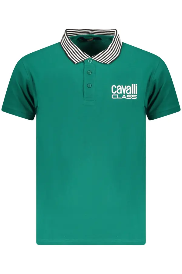 Cavalli Class Мъжка поло риза Cavalli Class в зелено