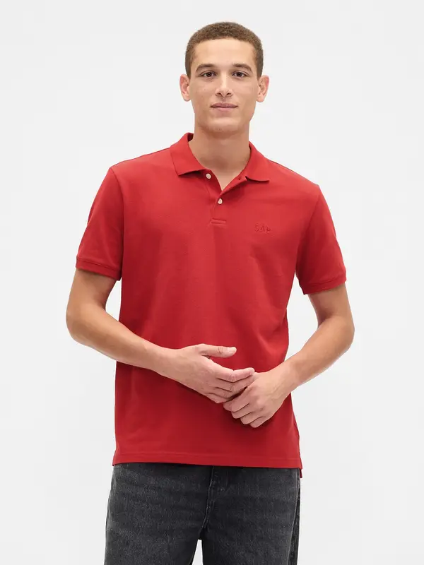 GAP Мъжка поло тениска GAP Piqué