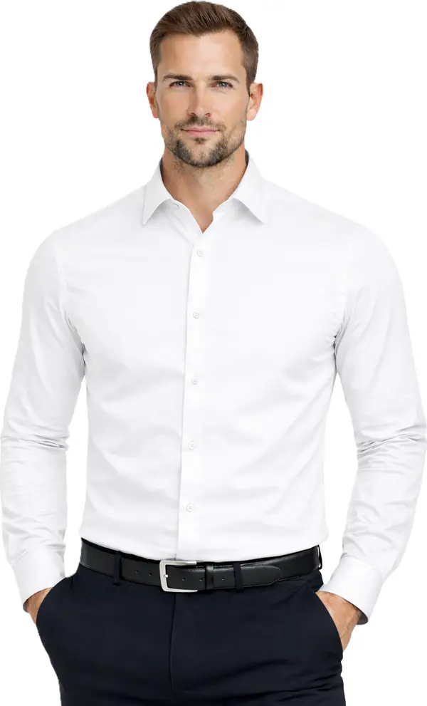 ESPADA Мъжка риза Espada Regular Fit бяла