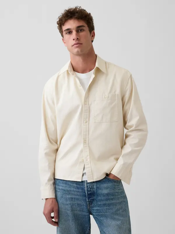 GAP Мъжка риза GAP Canvas Utility